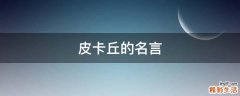 皮卡丘的名言