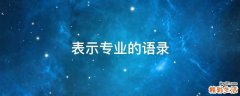 表示专业的语录
