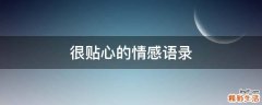 很贴心的情感语录