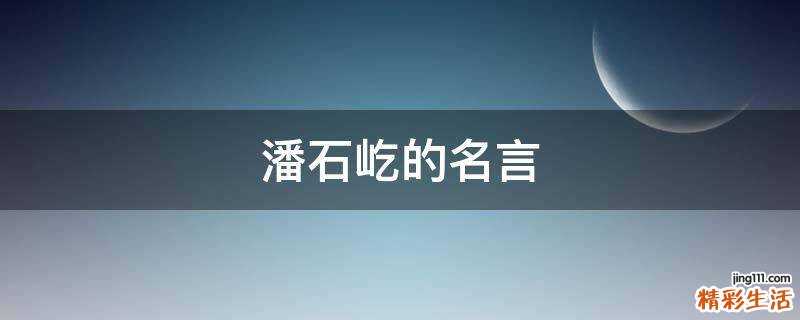 潘石屹的名言