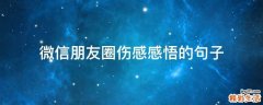 微信朋友圈伤感感悟的句子