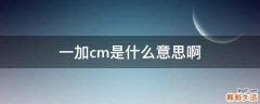 一加cm是什么意思啊
