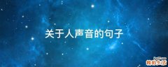 关于人声音的句子