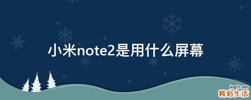 小米note2是用什么屏幕
