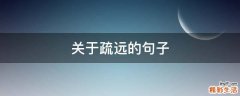 关于疏远的句子