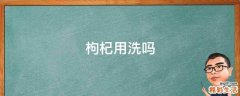 枸杞用洗吗