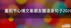 重阳节心情文案朋友圈语录句子2021