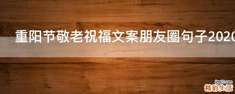 重阳节敬老祝福文案朋友圈句子2021最新