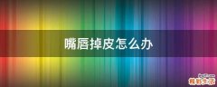 嘴唇掉皮怎么办