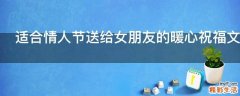 适合情人节送给女朋友的暖心祝福文案