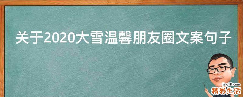 关于2021大雪温馨朋友圈文案句子