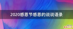 2021感恩节感恩的说说语录