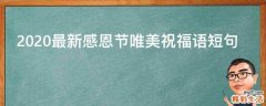 2021最新感恩节唯美祝福语短句
