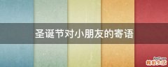 圣诞节对小朋友的寄语