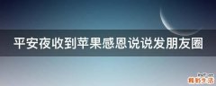 平安夜收到苹果感恩说说发朋友圈