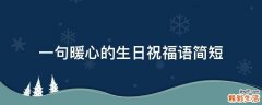 一句暖心的生日祝福语简短