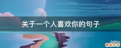 关于一个人喜欢你的句子