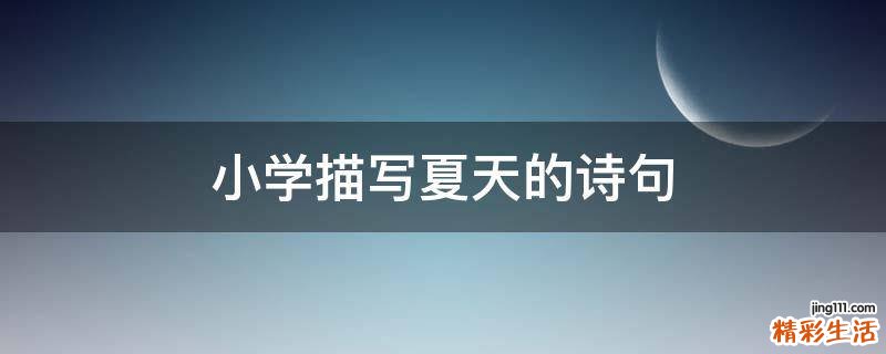 小学描写夏天的诗句