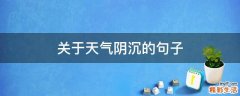 关于天气阴沉的句子
