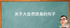 关于大自然很美的句子