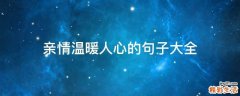 亲情温暖人心的句子大全