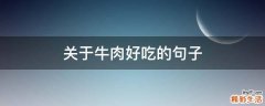 关于牛肉好吃的句子