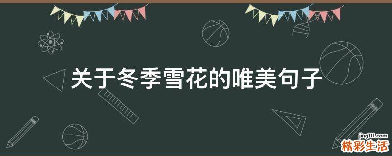 关于冬季雪花的唯美句子