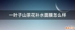 一叶子山茶花补水面膜怎么样