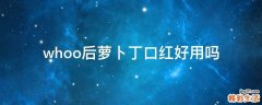 whoo后萝卜丁口红好用吗