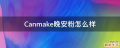 Canmake晚安粉怎么样