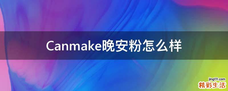 Canmake晚安粉怎么样