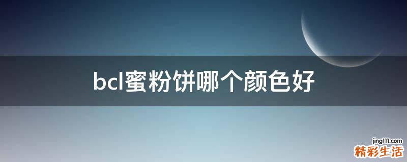 bcl蜜粉饼哪个颜色好