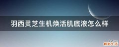 羽西灵芝生机焕活肌底液怎么样