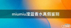 miumiu滢蓝香水真假鉴别