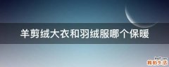 羊剪绒大衣和羽绒服哪个保暖