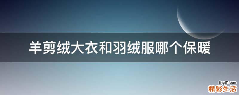 羊剪绒大衣和羽绒服哪个保暖