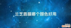 兰芝唇膜哪个颜色好用