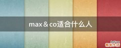 max＆co适合什么人