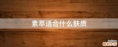 素萃适合什么肤质