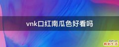 vnk口红南瓜色好看吗