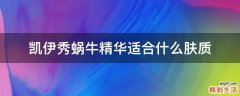 凯伊秀蜗牛精华适合什么肤质