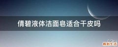 倩碧液体洁面皂适合干皮吗