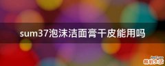 sum37泡沫洁面膏干皮能用吗