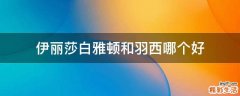 伊丽莎白雅顿和羽西哪个好