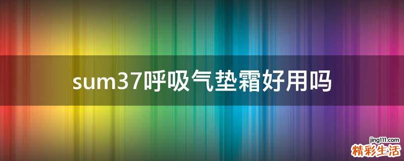 sum37呼吸气垫霜好用吗