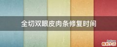 全切双眼皮肉条修复时间