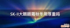 SK-II大眼眼霜秋冬用厚重吗