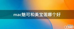 mac魅可和美宝莲哪个好