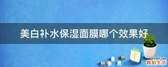 美白补水保湿面膜哪个效果好