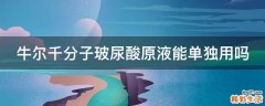 牛尔千分子玻尿酸原液能单独用吗